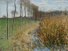 Pierre-Eugene Montezin - The Watering-Place at Mizy-sur-Yonne大師畫家風景畫靜物油畫建筑油畫裝飾畫