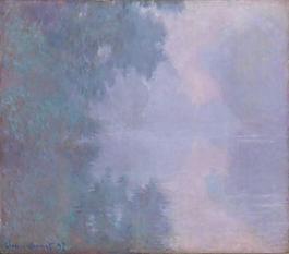 Morning on the Seine, 1897法國畫家克勞德.莫奈oscar claude Monet風景油畫裝飾畫