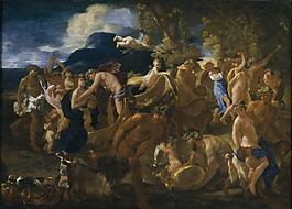 Poussin, Nicholas - Bacchanal, 1625-26法國畫家尼古拉斯普桑Nicolas Poussin古典主義油畫裝飾畫