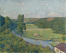 Theo van Rysselberghe - The Valley of the Sambre, 1890大師畫家風(fēng)景畫靜物油畫建筑油畫裝飾畫