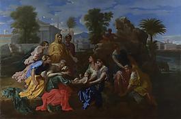 Nicolas Poussin - The Finding of Moses法國畫家尼古拉斯普桑Nicolas Poussin古典主義油畫裝飾畫