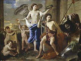Poussin, Nicholas - The Triumph of David, Ca. 1630法國畫家尼古拉斯普桑Nicolas Poussin古典主義油畫裝飾畫