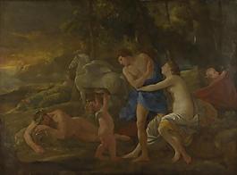 Nicolas Poussin - Cephalus and Aurora法國畫家尼古拉斯普桑Nicolas Poussin古典主義油畫裝飾畫