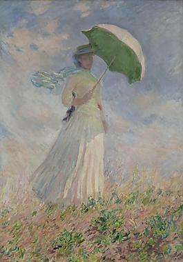 Study of a Figure Outdoors, Facing Right, 1886法国画家克劳德.莫奈oscar claude Monet风景油画装饰画