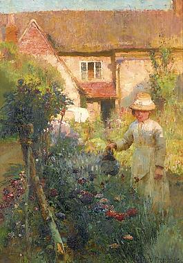 Walter Frederick Osborne - The Gadren大師畫家風景畫靜物油畫建筑油畫裝飾畫