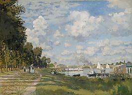 The Port at Argenteuil, 1872法国画家克劳德.莫奈oscar claude Monet风景油画装饰画