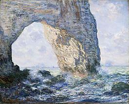 The Manneporte, 1883法國(guó)畫(huà)家克勞德.莫奈oscar claude Monet風(fēng)景油畫(huà)裝飾畫(huà)