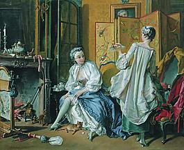 Francois Boucher - La toilette, 1742法國(guó)畫家弗朗索瓦布歇francois boucher人物油畫裝飾畫