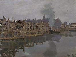 The Bridge under Repair, 1871-1872法國(guó)畫(huà)家克勞德.莫奈oscar claude Monet風(fēng)景油畫(huà)裝飾畫(huà)