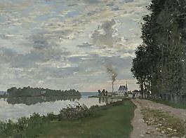 The Promenade at Argenteuil 02, 1872法国画家克劳德.莫奈oscar claude Monet风景油画装饰画