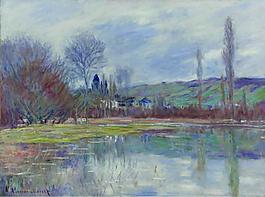Claude Monet - The Spring at Vetheuil, 1881法国画家克劳德.莫奈oscar claude Monet风景油画装饰画