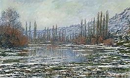Claude Monet - The Thaw at Vetheuil, 1880法国画家克劳德.莫奈oscar claude Monet风景油画装饰画