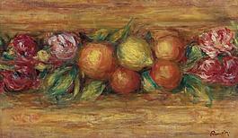 Pierre Auguste Renoir - Garland of Fruits and Flowers, 1915法国画家皮埃尔奥古斯特雷诺阿Pierre Auguste Renoir印象派人物油
