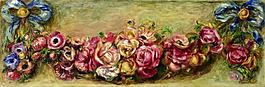 Pierre Auguste Renoir - Garland of Roses, 1910法國畫家皮埃爾奧古斯特雷諾阿Pierre Auguste Renoir印象派人物油畫