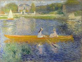 Pierre-Auguste Renoir - The Skiff (La Yole)法国画家皮埃尔奥古斯特雷诺阿Pierre Auguste Renoir印象派人物油画