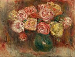 Pierre Auguste Renoir - Vase with Flowers 02法國(guó)畫(huà)家皮埃爾奧古斯特雷諾阿Pierre Auguste Renoir印象派人物油畫(huà)