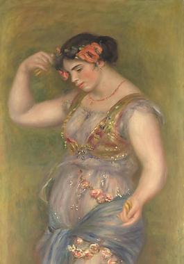 Pierre-Auguste Renoir - Dancing Girl with Castanets法國畫家皮埃爾奧古斯特雷諾阿Pierre Auguste Renoir印象派人物油畫