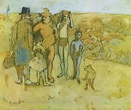 1905 Famille de saltimbanques [鎭?de]西班牙畫家巴勃羅畢加索抽象油畫人物人體油畫裝飾畫