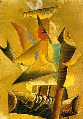 1913 Oiseau sur une branche西班牙畫家巴勃羅畢加索抽象油畫人物人體油畫裝飾畫