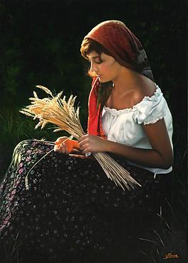 Western-222高清西方现代人物油画国外油画大师人物油画作品