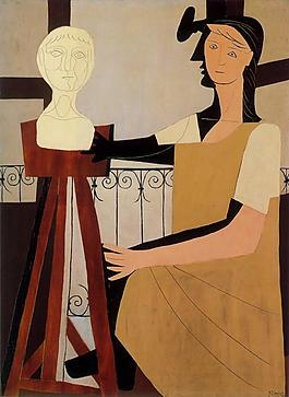1925 La statuaire (La femme sculpteur)西班牙画家巴勃罗毕加索抽象油画人物人体油画装饰画