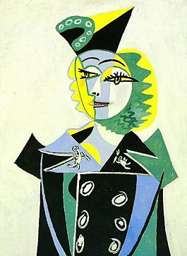 1937 Portrait de Nush Eluard西班牙画家巴勃罗毕加索抽象油画人物人体油画装饰画
