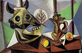 1939 Nature morte au cr鍍磂 de taureau西班牙畫家巴勃羅畢加索抽象油畫人物人體油畫裝飾畫