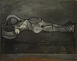 1944 Nu au divan [Femme couch淇?西班牙畫家巴勃羅畢加索抽象油畫人物人體油畫裝飾畫