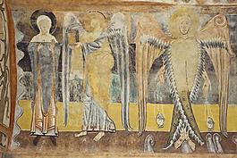 Anonymous, 12 Century - The Annunciation and a Thurifer Angel. The Hermitage of Vera Cruz de Maderue