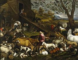 Bassano, Jacopo - The Animals Entering the Arc, Ca. 1570大師畫家古典畫古典建筑古典景物裝飾畫油畫