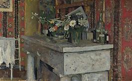 Edouard Vuillard - The Mantelpiece (La Chemin茅e)花卉水果蔬菜器皿靜物印象畫派寫實主義油畫裝飾畫