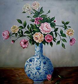 815138000 (35)花卉水果蔬菜器皿静物印象画派写实主义油画装饰画