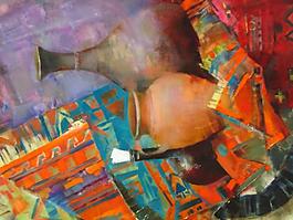 IMG_9596花卉水果蔬菜器皿静物印象画派写实主义油画装饰画