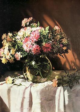JW110221 (83)花卉水果蔬菜器皿静物印象画派写实主义油画装饰画