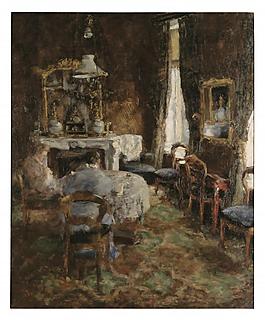 James Ensor - The bourgeois salon靜物植物動物食物家禽水果印象派寫實主義油畫裝飾畫