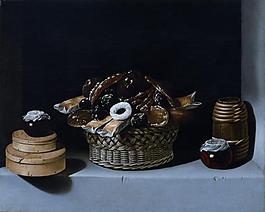 Hamen y Leon, Juan van der - Cesta y caja con dulces, 1622静物水果瓜果蔬菜器皿食物印象画派写实主义油画装饰画