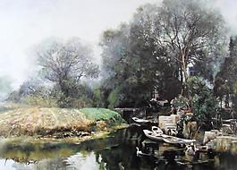 1699 (61)風(fēng)景建筑田園植物水景田園印象畫(huà)派寫(xiě)實(shí)主義油畫(huà)裝飾畫(huà)
