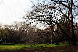 330 (1)風(fēng)景建筑田園植物水景田園印象畫派寫實(shí)主義油畫裝飾畫