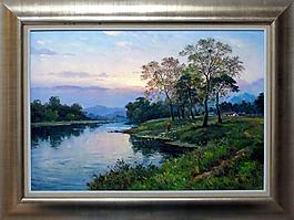 330 (54)風(fēng)景建筑田園植物水景田園印象畫(huà)派寫實(shí)主義油畫(huà)裝飾畫(huà)