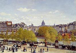 Quai du Louvre, 1867風(fēng)景建筑田園植物水景田園印象畫派寫實(shí)主義油畫裝飾畫