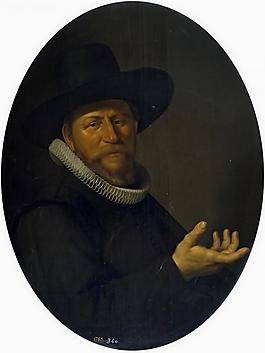 Anonymous (Circulo de Valckert, Werner Jacobsz) -Retrato de hombre, Ca. 1625高清西方古典人物宗教人物神話人物巴洛克藝術油畫裝
