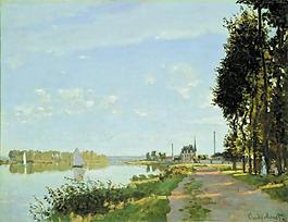 The Promenade at Argenteuil, 1872风景建筑田园植物水景田园印象画派写实主义油画装饰画