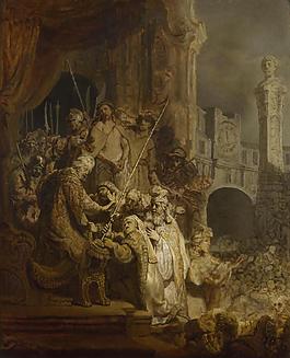 Rembrandt - Ecce Homo高清西方古典人物宗教人物神話人物巴洛克藝術油畫裝飾畫