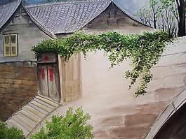 椋庢櫙娌圭敾 (18)風景建筑田園植物水景田園印象畫派寫實主義油畫裝飾畫