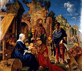 Albrecht Durer - Adorazione dei Magi德國畫家阿爾弗雷德丟勒Albrecht Dürer人物肖像油畫裝飾畫油畫