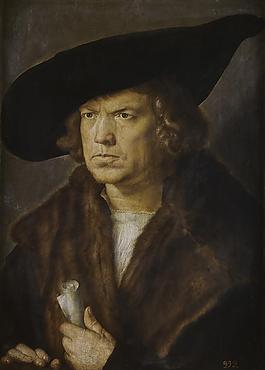 Durer, Albrecht - Portrait of an Unidentified Man, 1521德國畫家阿爾弗雷德丟勒Albrecht Dürer人物肖像油畫裝飾畫油畫
