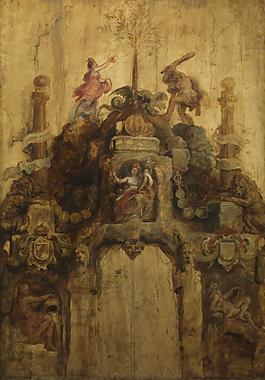 Peter Paul Rubens - The Arc of the Mint (front)德國畫家彼得保羅魯本斯peter paul rubens宮廷人物人體油畫裝飾畫