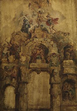 Peter Paul Rubens - The Arc of the Mint (reverse)德國畫家彼得保羅魯本斯peter paul rubens宮廷人物人體油畫裝飾畫