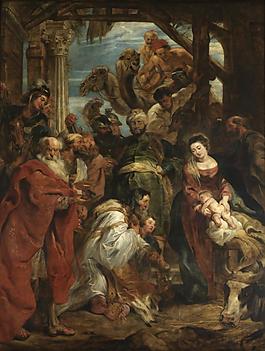 Peter Paul Rubens - The adoration of the Magi德國畫家彼得保羅魯本斯peter paul rubens宮廷人物人體油畫裝飾畫