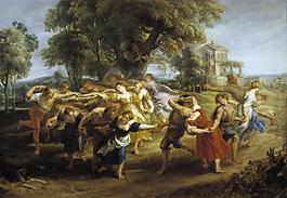 Rubens, Peter Paul - Peasant Dance, 1636-40德国画家彼得保罗鲁本斯peter paul rubens宫廷人物人体油画装饰画